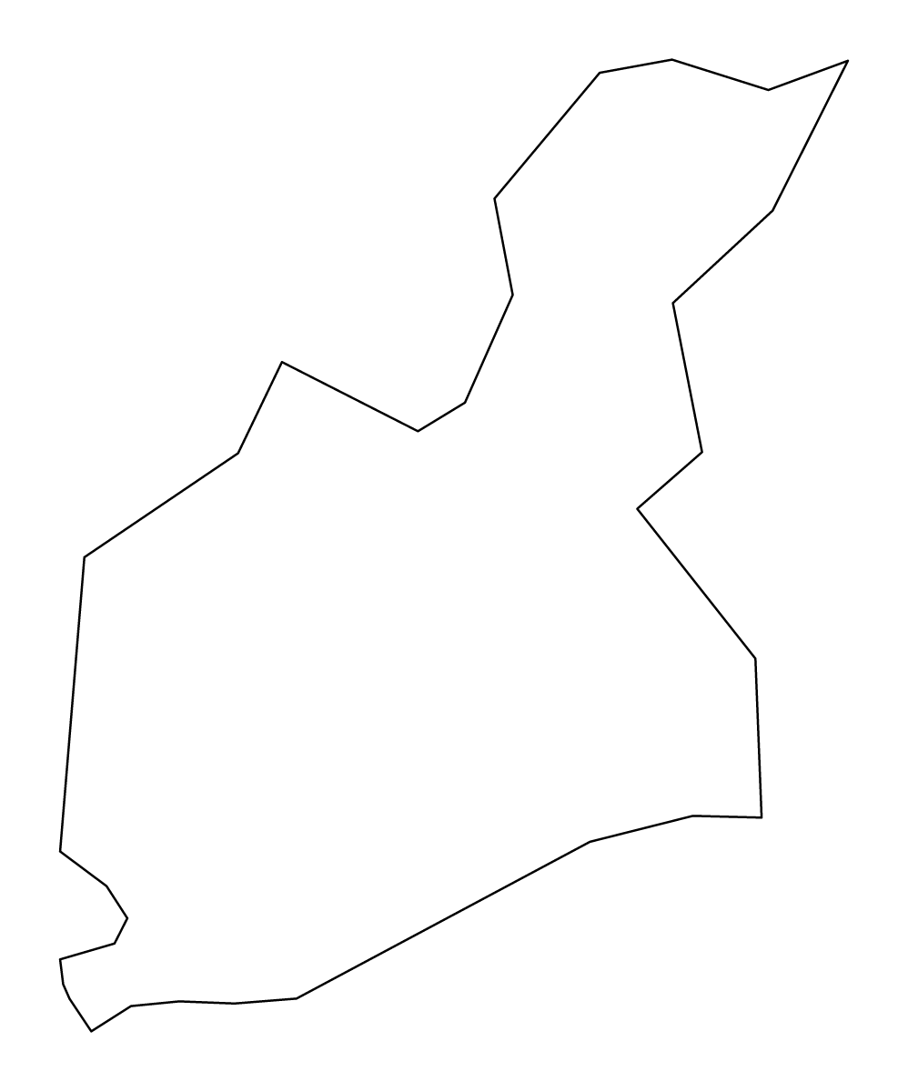 Mapa de contorno de Guayama, Puerto Rico.