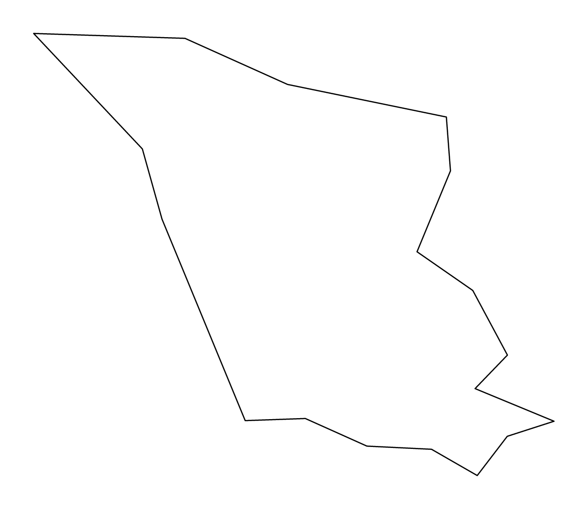 Mapa de contorno de Isabela, Puerto Rico.