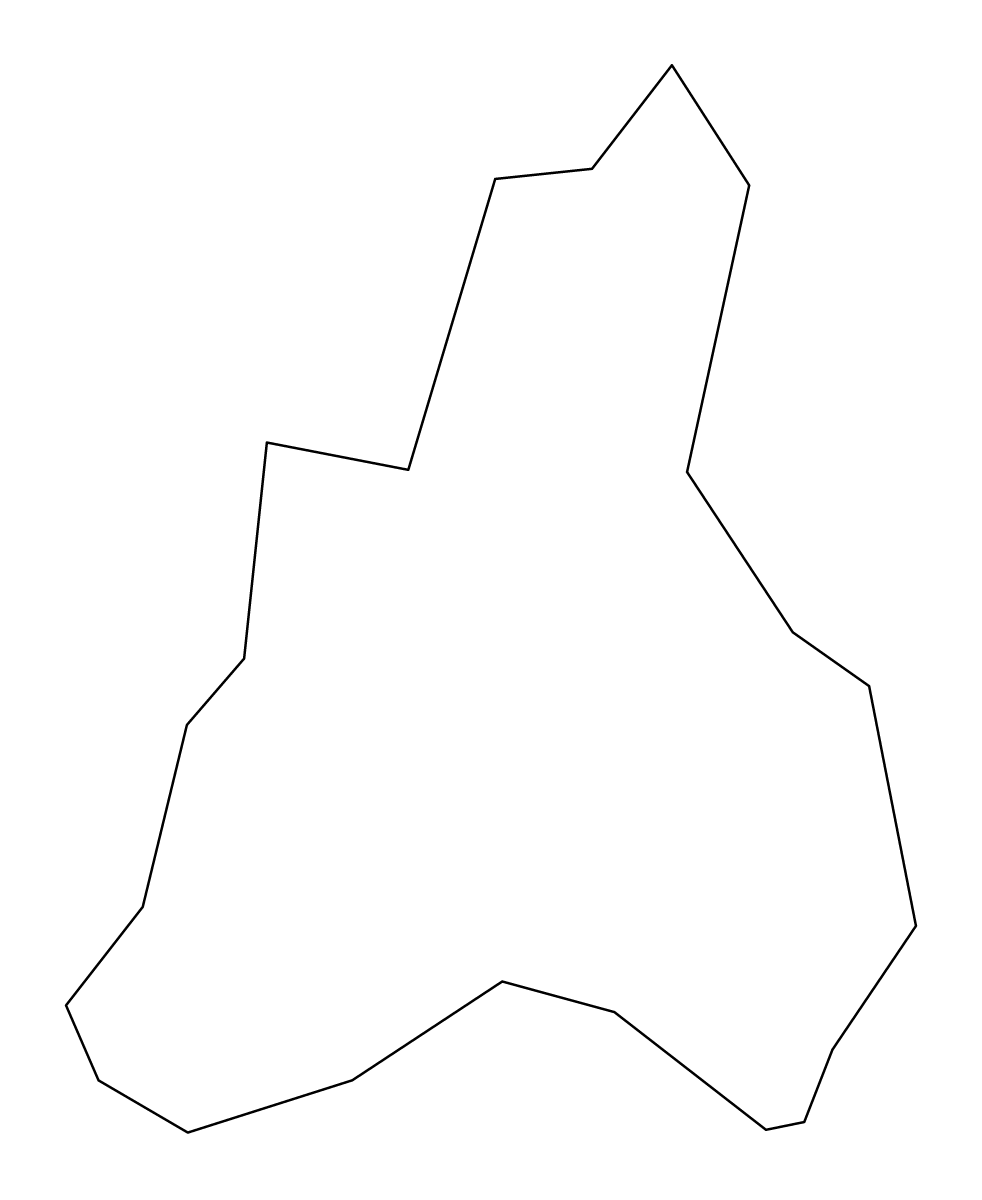 Mapa de contorno de Jayuya, Puerto Rico.