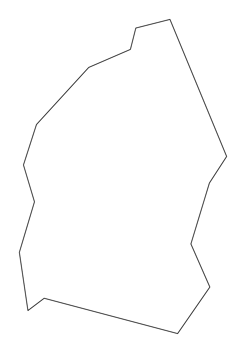 Mapa de contorno de Moca, Puerto Rico.