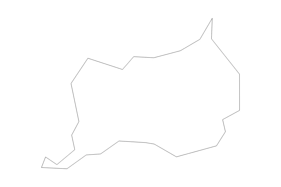 Outline map of Orocovis Municipio, Puerto Rico with subdivision borders.