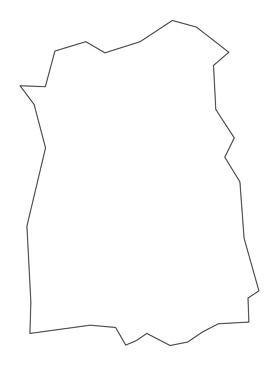 Mapa de contorno de Ponce, Puerto Rico.