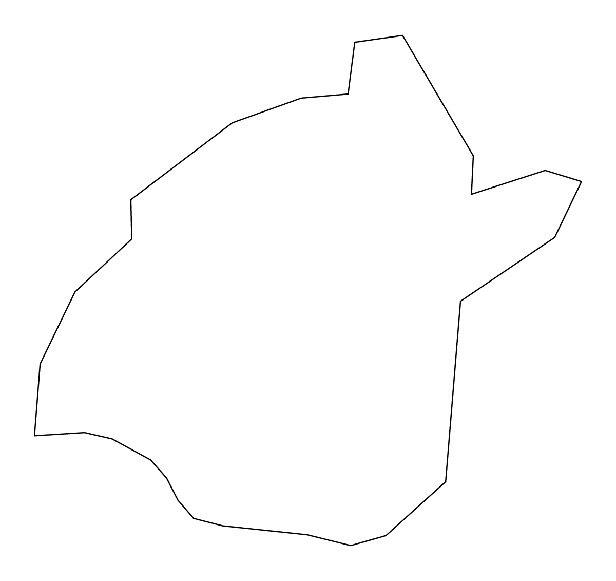Outline map of Salinas Municipio, Puerto Rico.