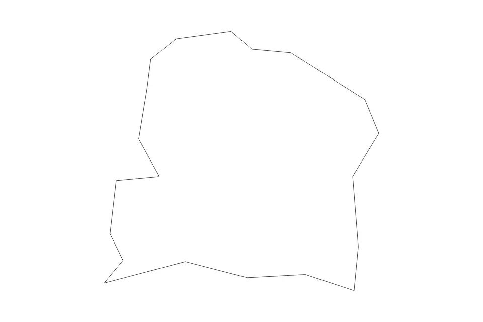 Outline map of San Germán Municipio, Puerto Rico with subdivision borders.