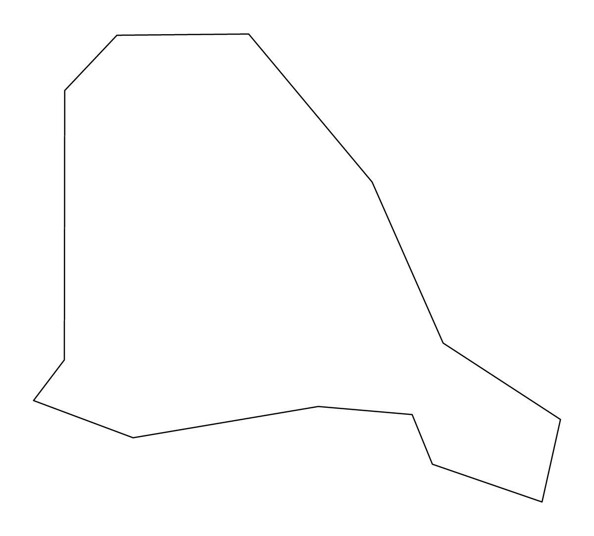 Mapa de contorno de Trujillo Alto, Puerto Rico.