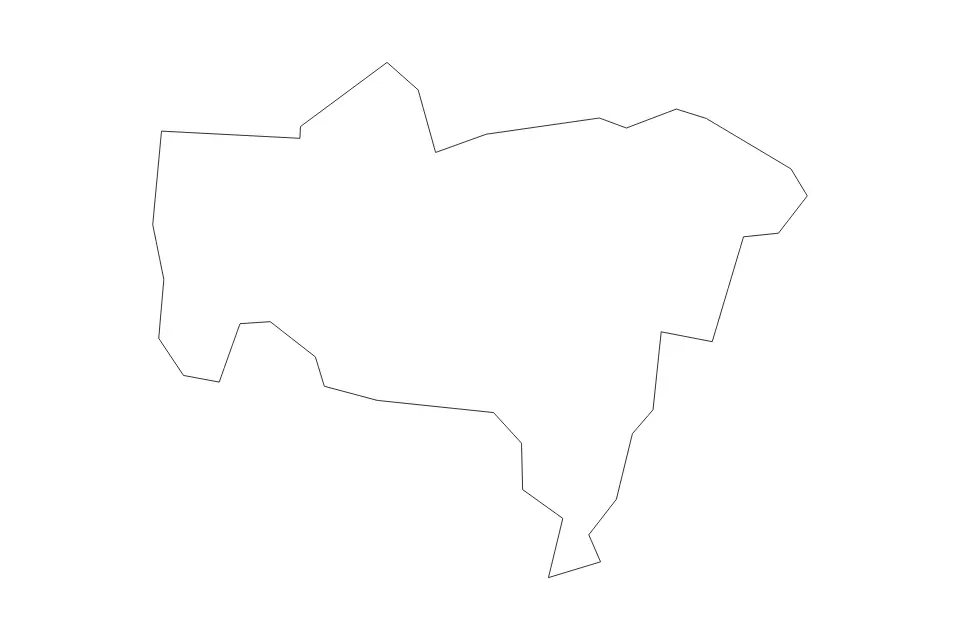 Outline map of Utuado Municipio, Puerto Rico.