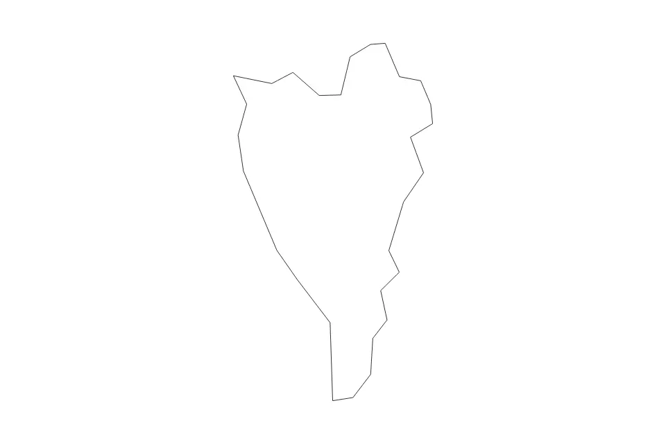Mapa de Yauco, Puerto Rico de tipo contorno para América del Norte, con contorno con límites limpios.