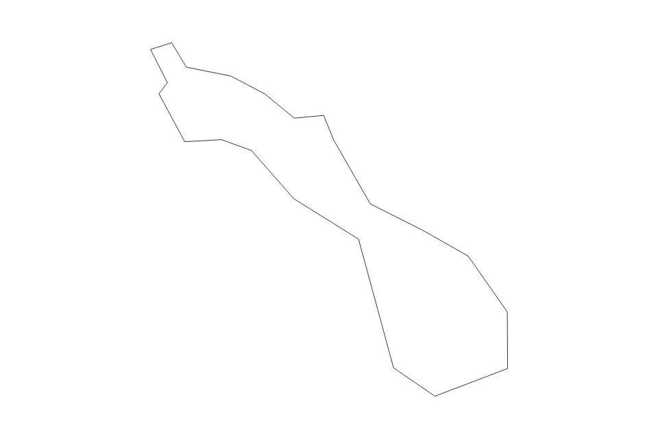 Mapa de Saint George Basseterre, Saint Kitts And Nevis de tipo contorno para América del Norte, con contorno con límites limpios.