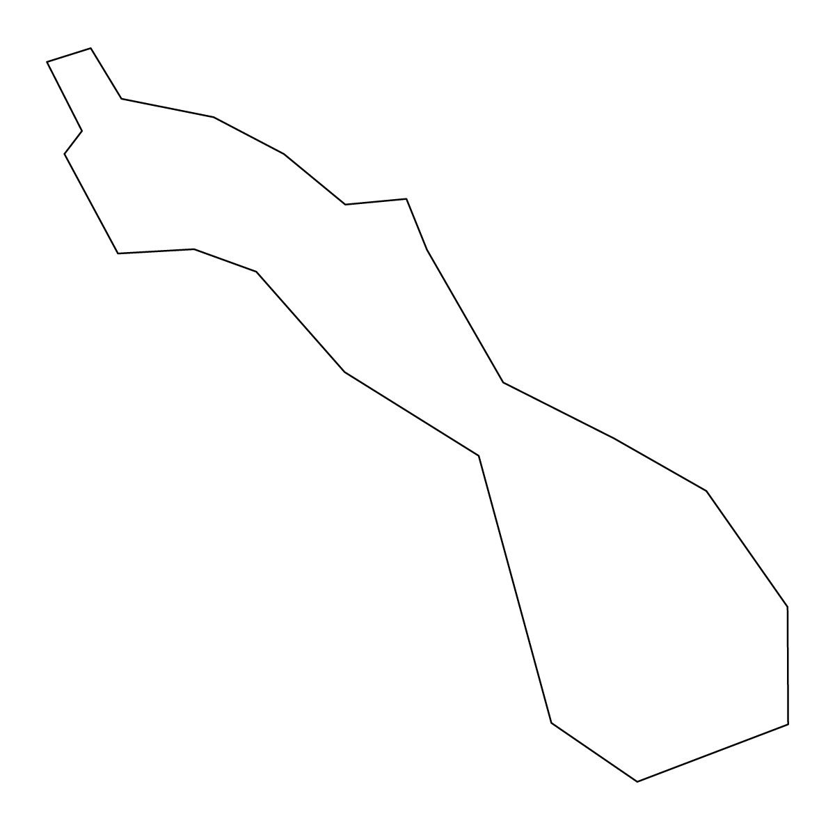 Carte de contour de Saint George Basseterre, Saint Kitts and Nevis.
