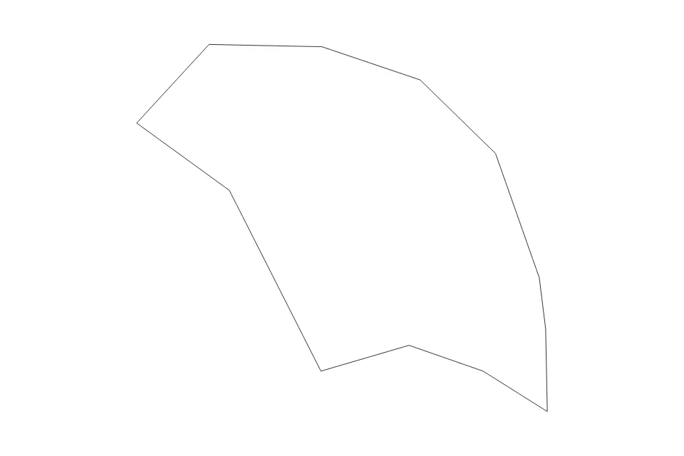 Outline map of Saint James Windward Parish, Saint Kitts And Nevis with subdivision borders.