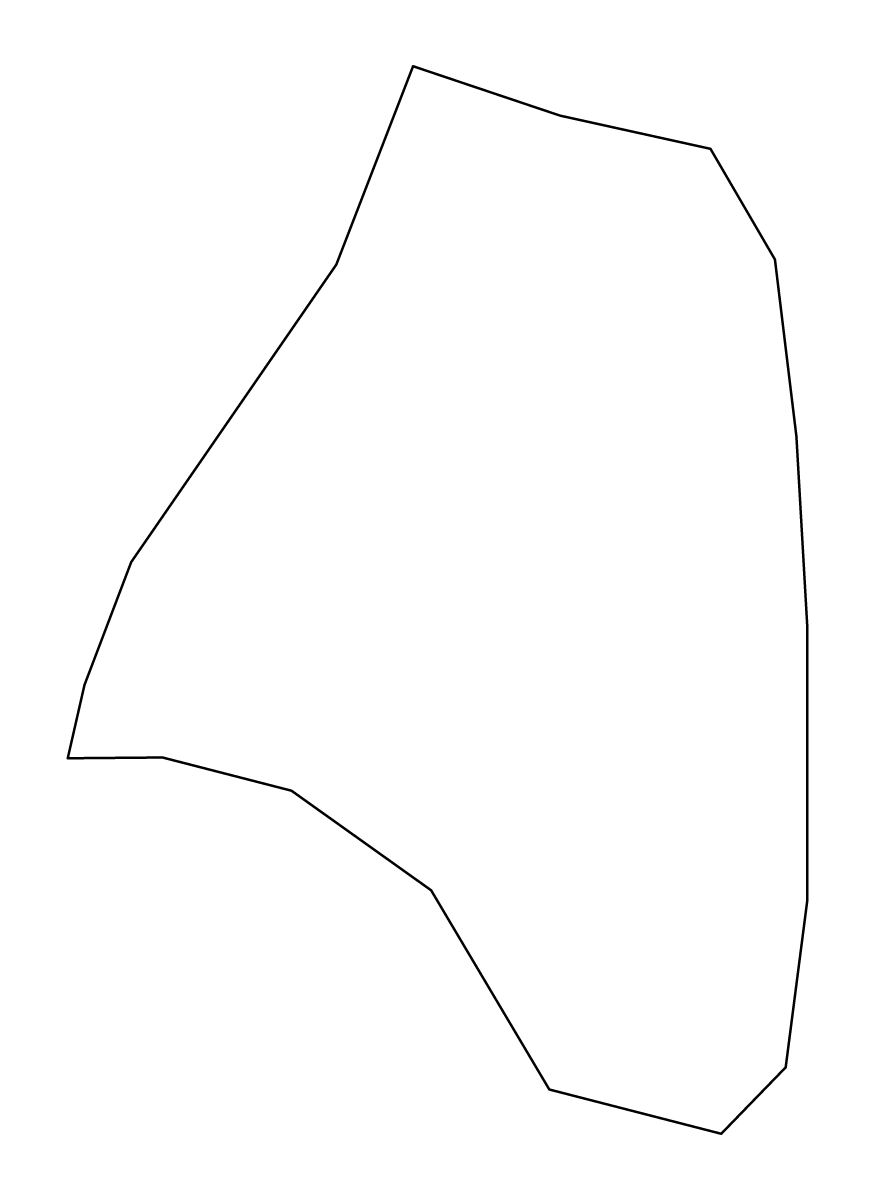 Mapa de contorno de Anse la Raye Quarter, Saint Lucia.
