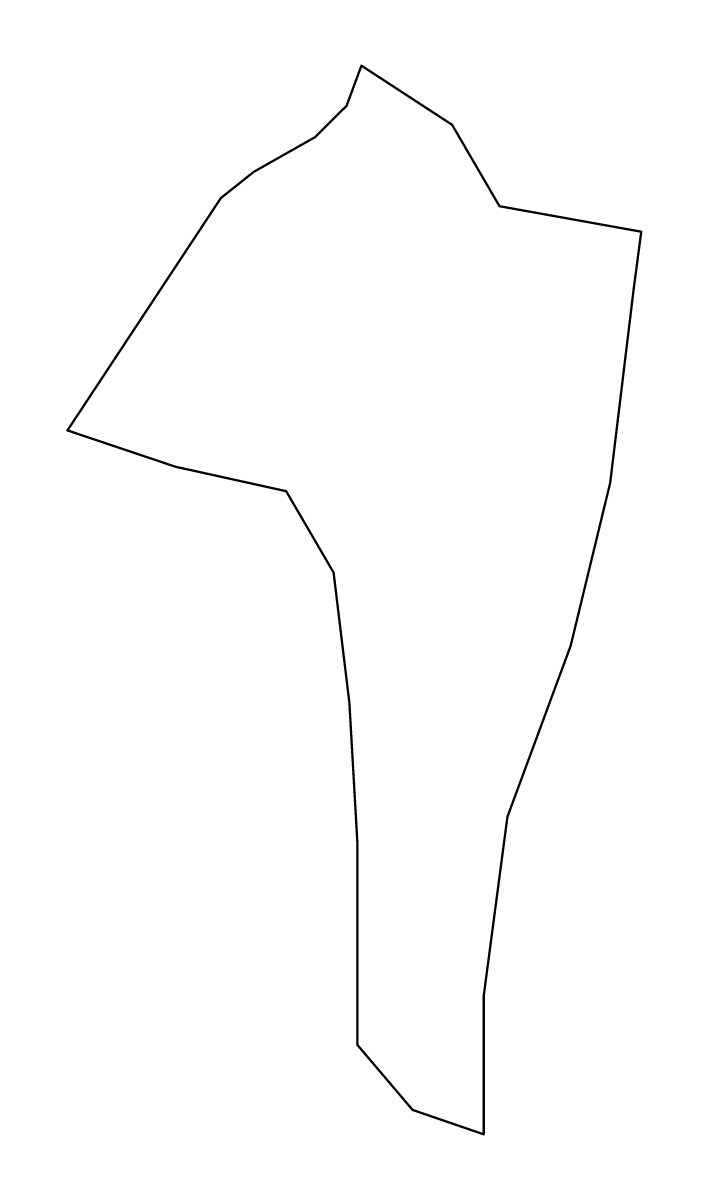 Mapa de contorno de Castries Quarter, Saint Lucia.