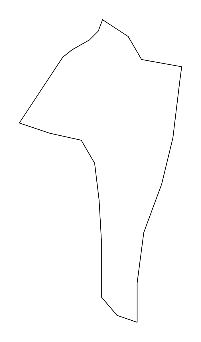 Mapa de contorno de Castries Quarter, Saint Lucia.