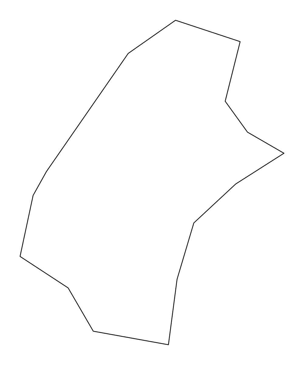 Outline map of Gros Islet Quarter, Saint Lucia.