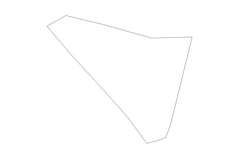 Outline map of Micoud Quarter, Saint Lucia with subdivision borders.