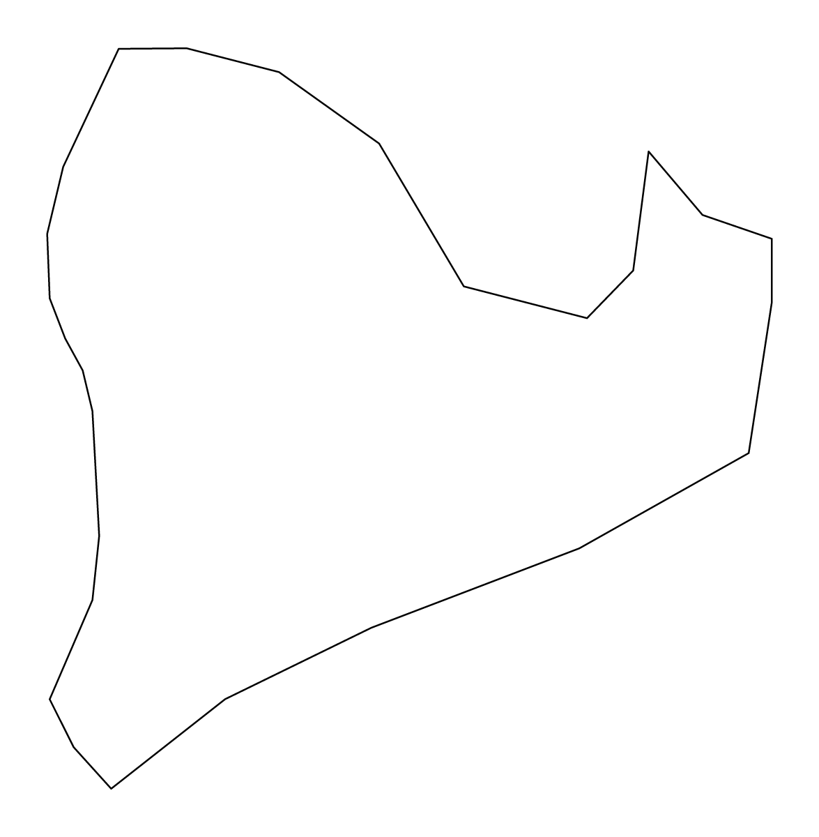 Mapa de contorno de Soufrière Quarter, Saint Lucia.
