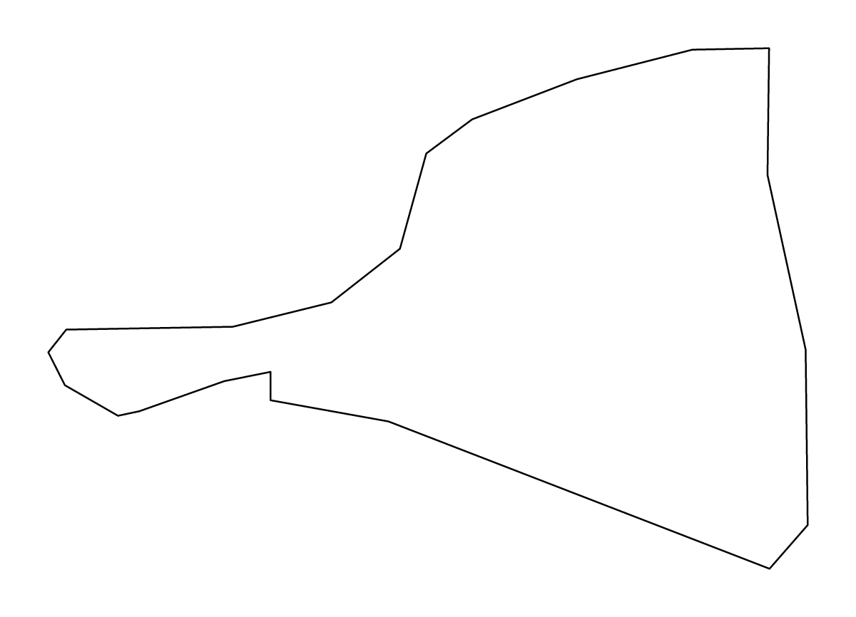 Mapa de contorno de Saint-Martin (territorio).