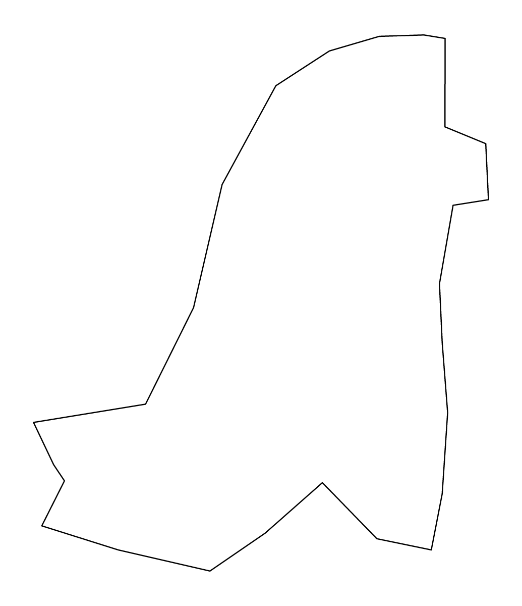 Carte de contour de Saint David, Saint Vincent and the Grenadines.