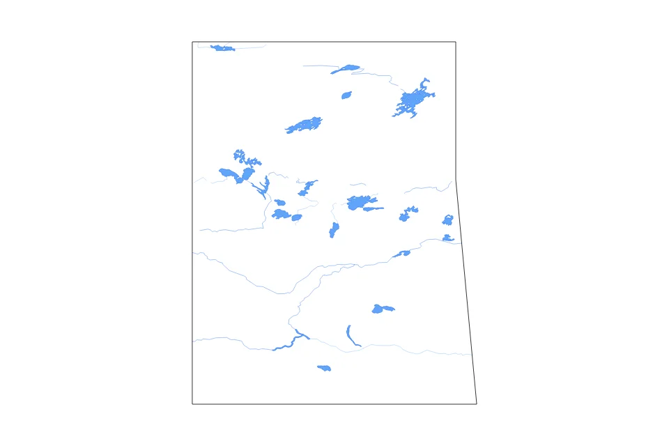 Aperçu de la carte de contour de Saskatchewan
