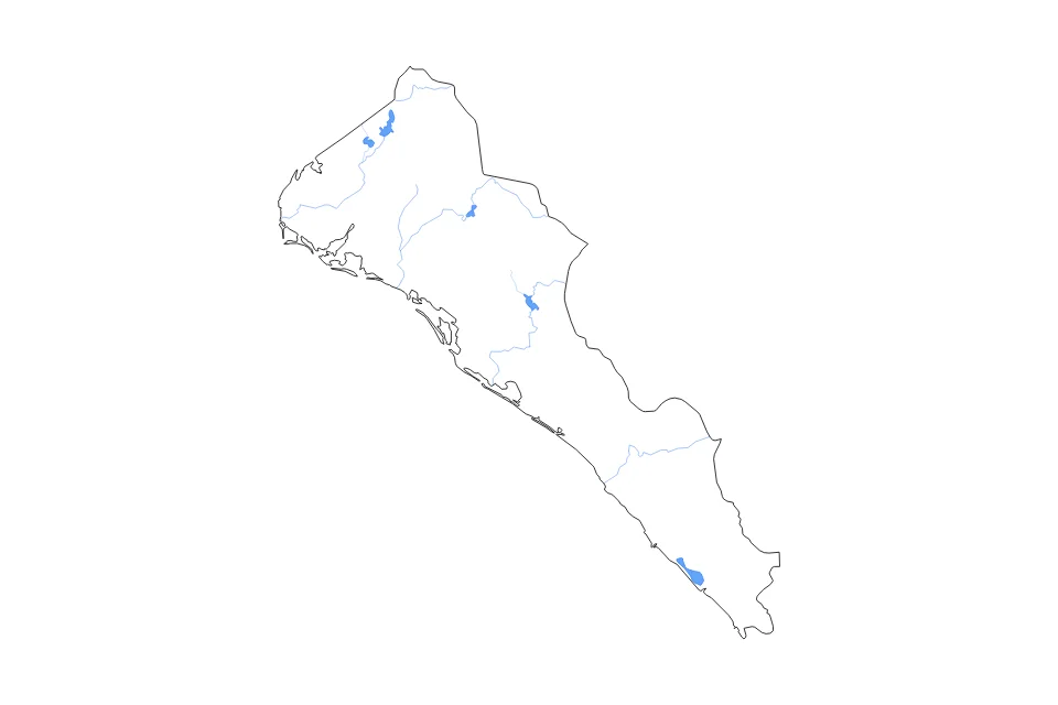 Aperçu de la carte de contour de Sinaloa