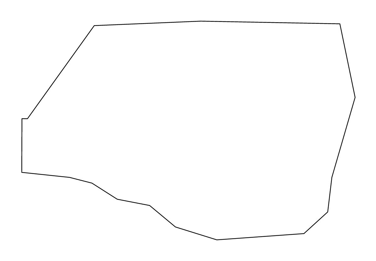 Carte de contour de Chaguanas, Trinidad and Tobago.