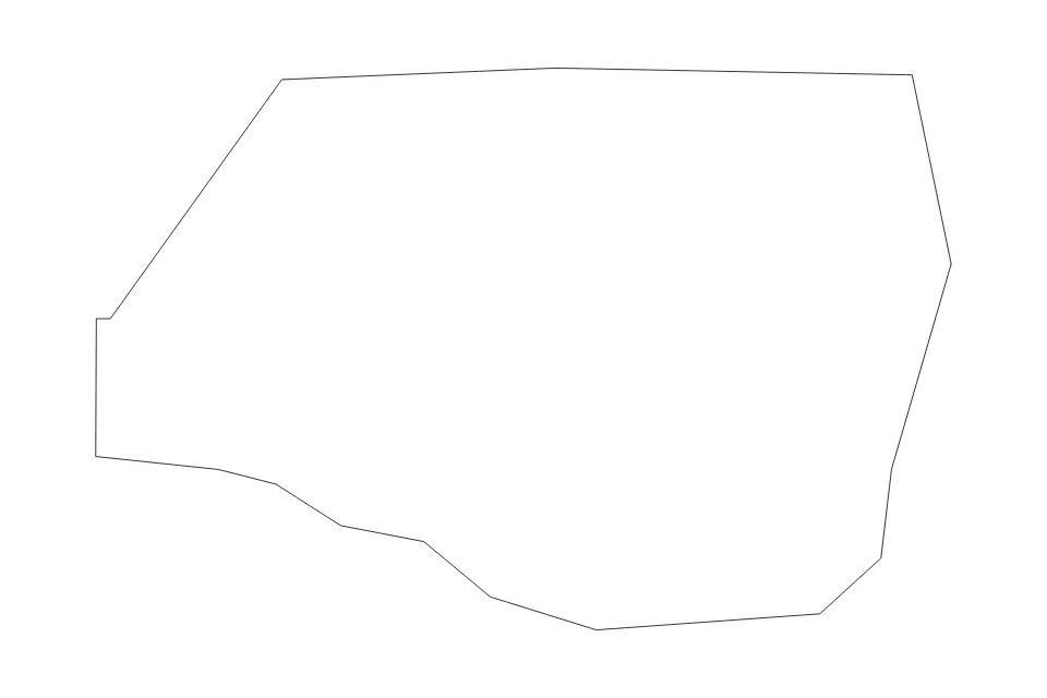 Outline map of Chaguanas City, Trinidad And Tobago with subdivision borders.