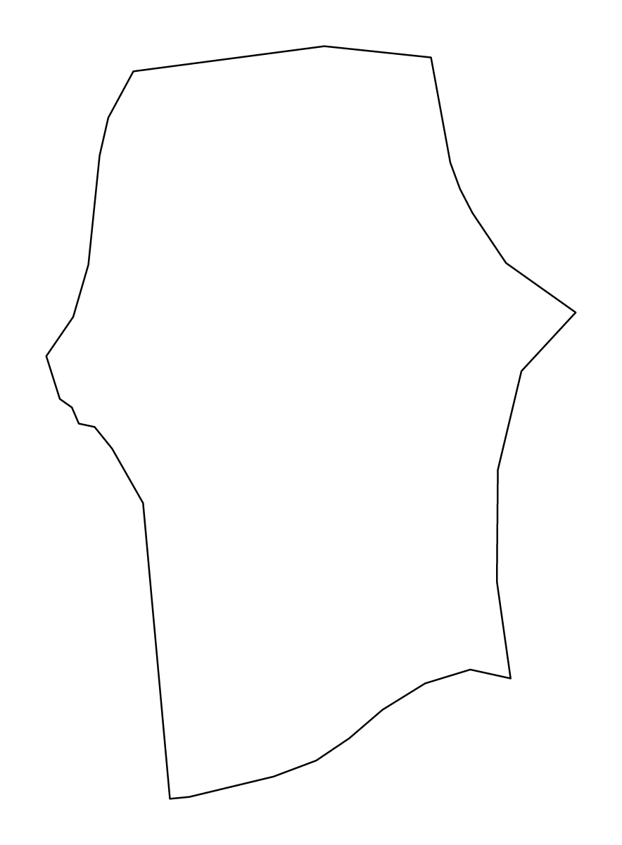 Carte de contour de Mayaro-Rio Claro, Trinidad and Tobago.