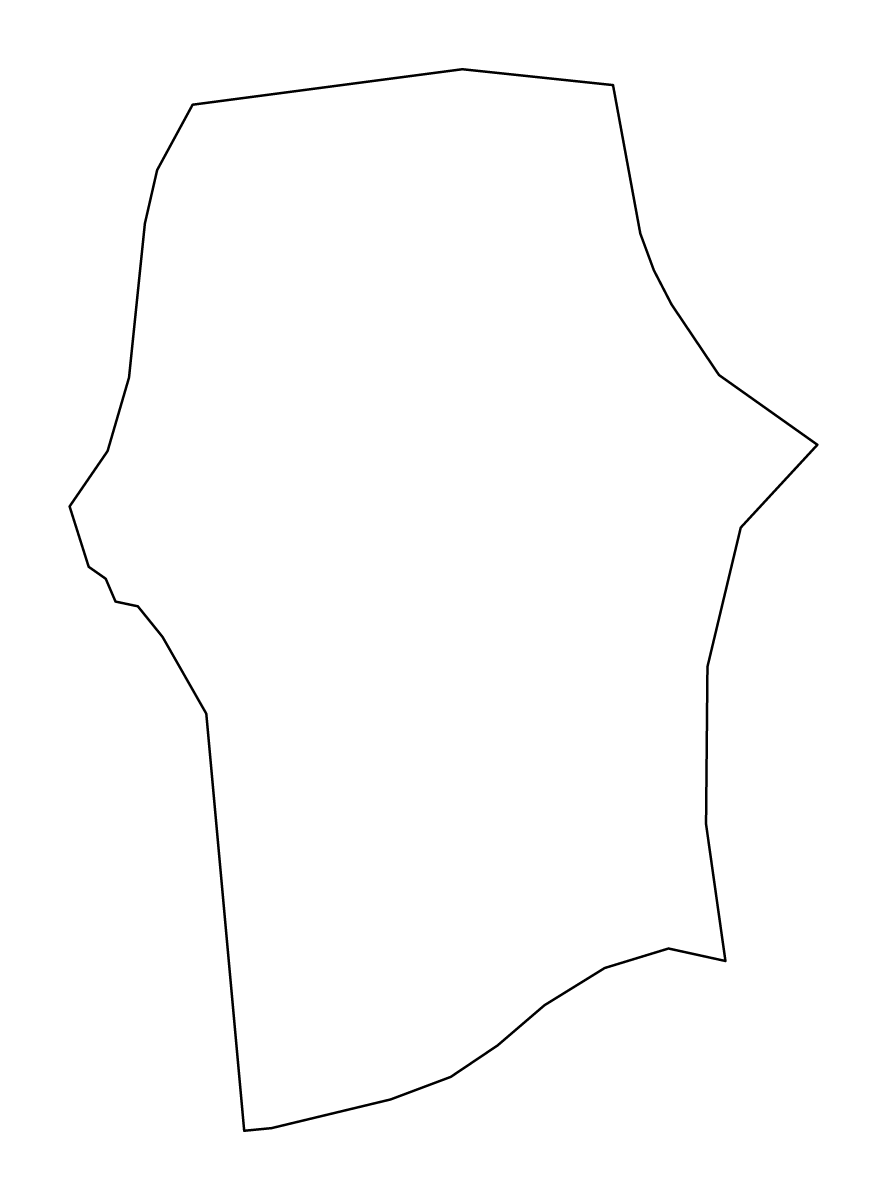 Mapa de contorno de Mayaro-Rio Claro, Trinidad and Tobago.