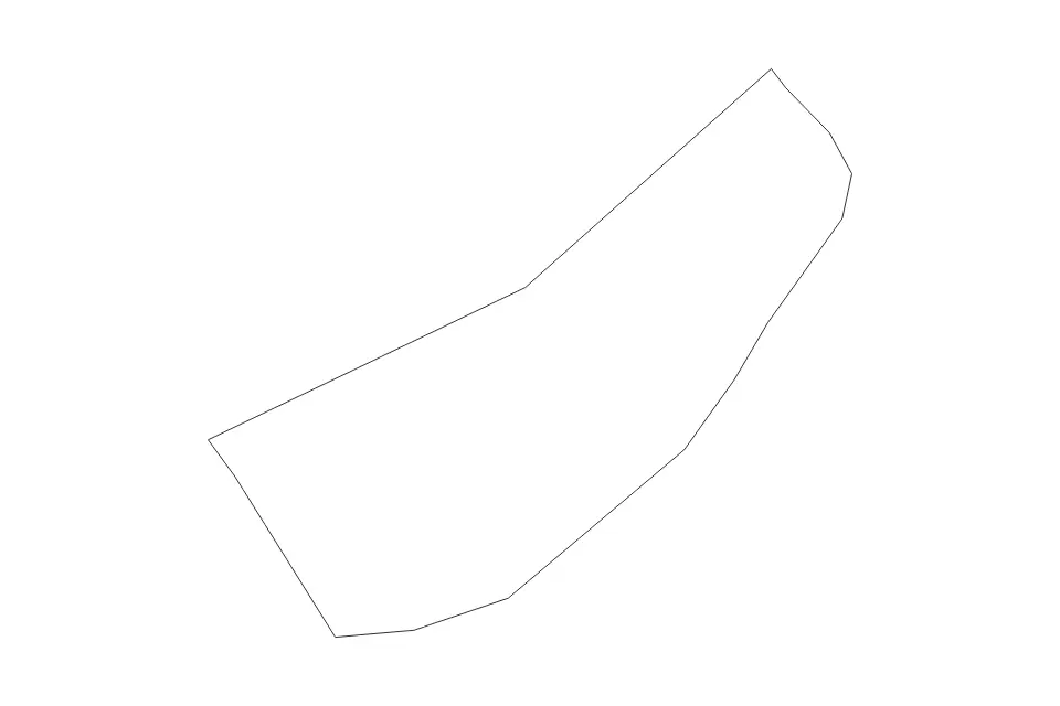 Outline map of Point Fortin City, Trinidad And Tobago with subdivision borders.