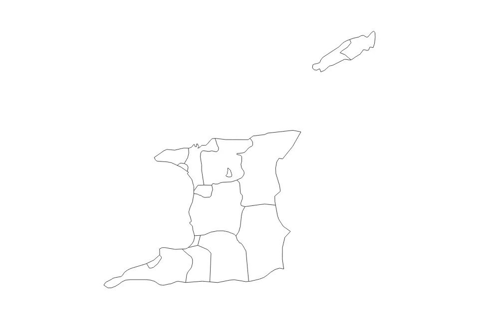 Trinidad and Tobago outline map preview