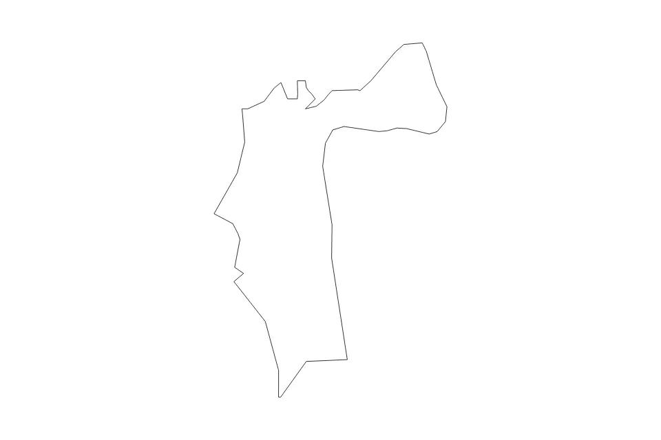 Mapa de San Juan–Laventille, Trinidad And Tobago de tipo contorno para América del Norte, con contorno con límites limpios.