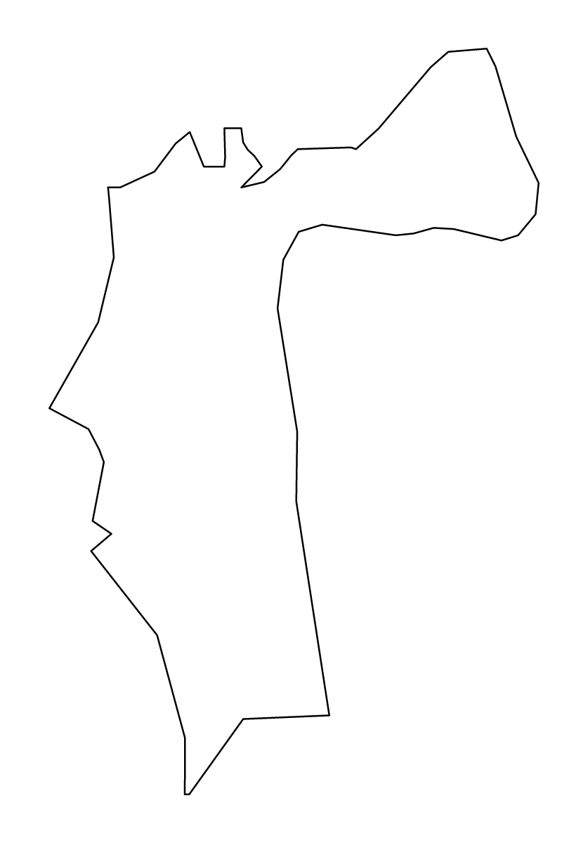 Mapa de contorno de San Juan–Laventille, Trinidad and Tobago.