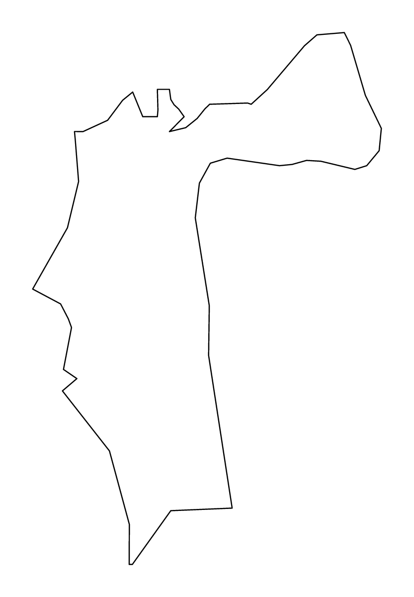 Carte de contour de San Juan–Laventille, Trinidad and Tobago.