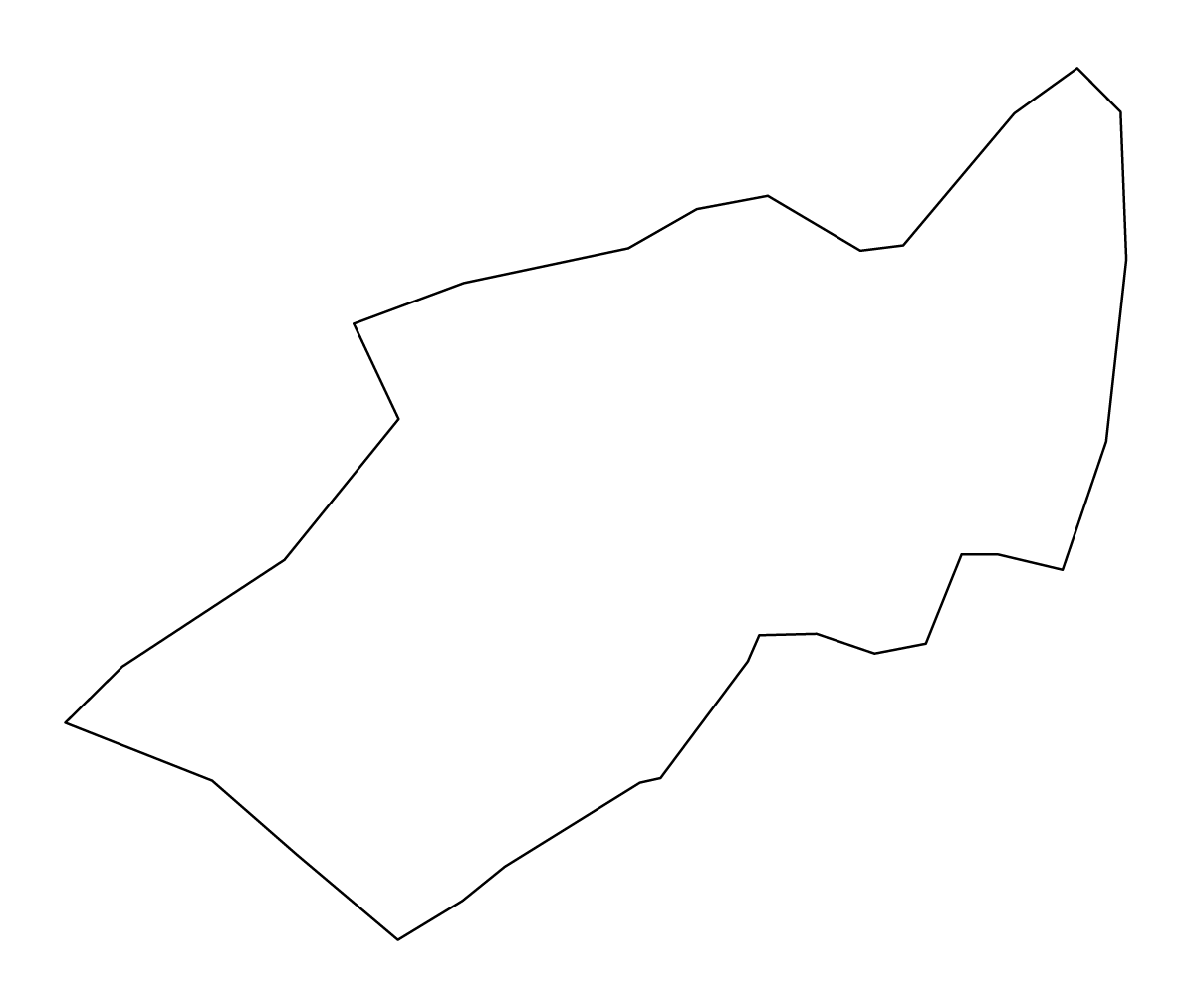 Mapa de contorno de Tobago (región 50), Trinidad and Tobago.