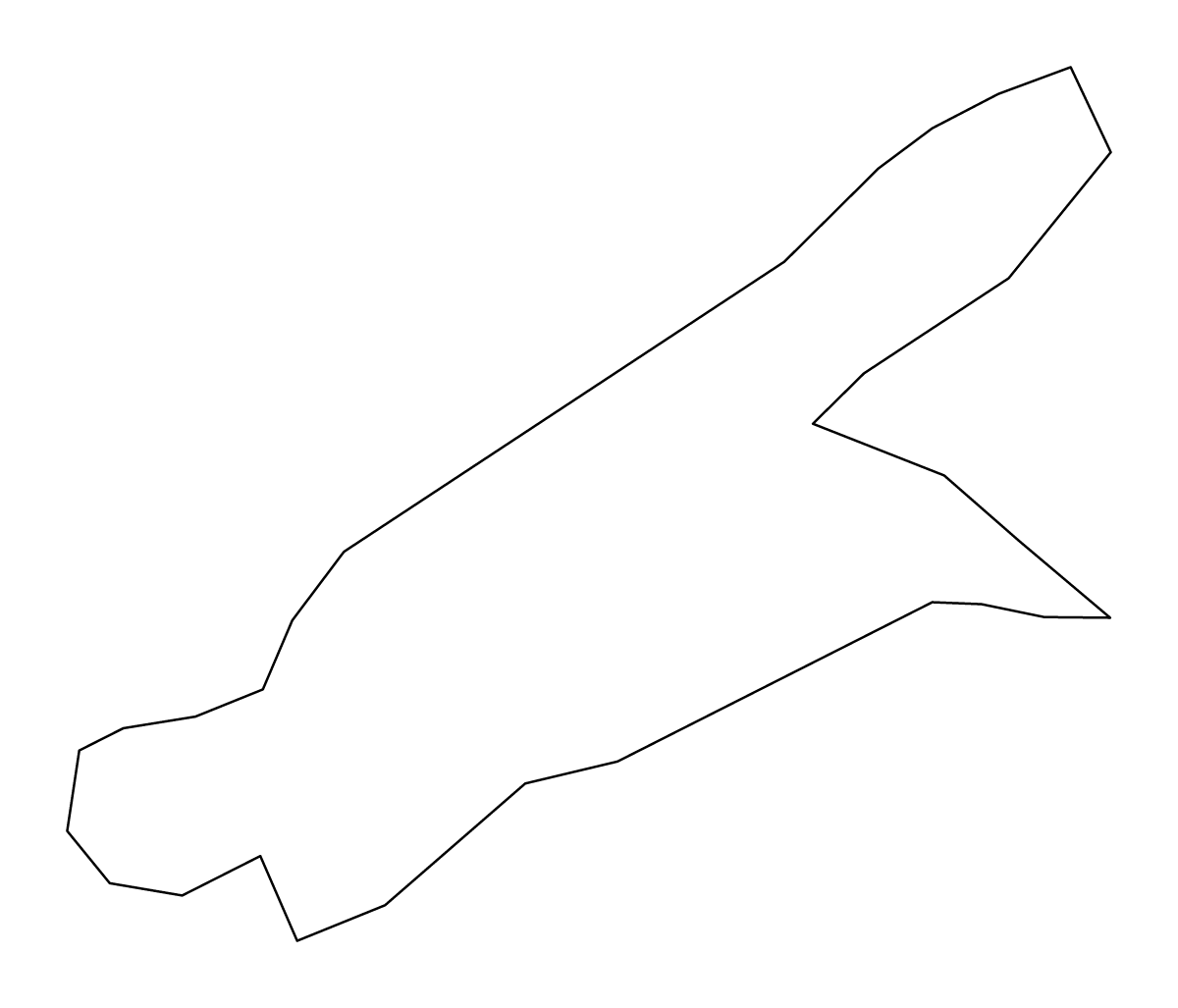 Mapa de contorno de Tobago (región 5090), Trinidad and Tobago.