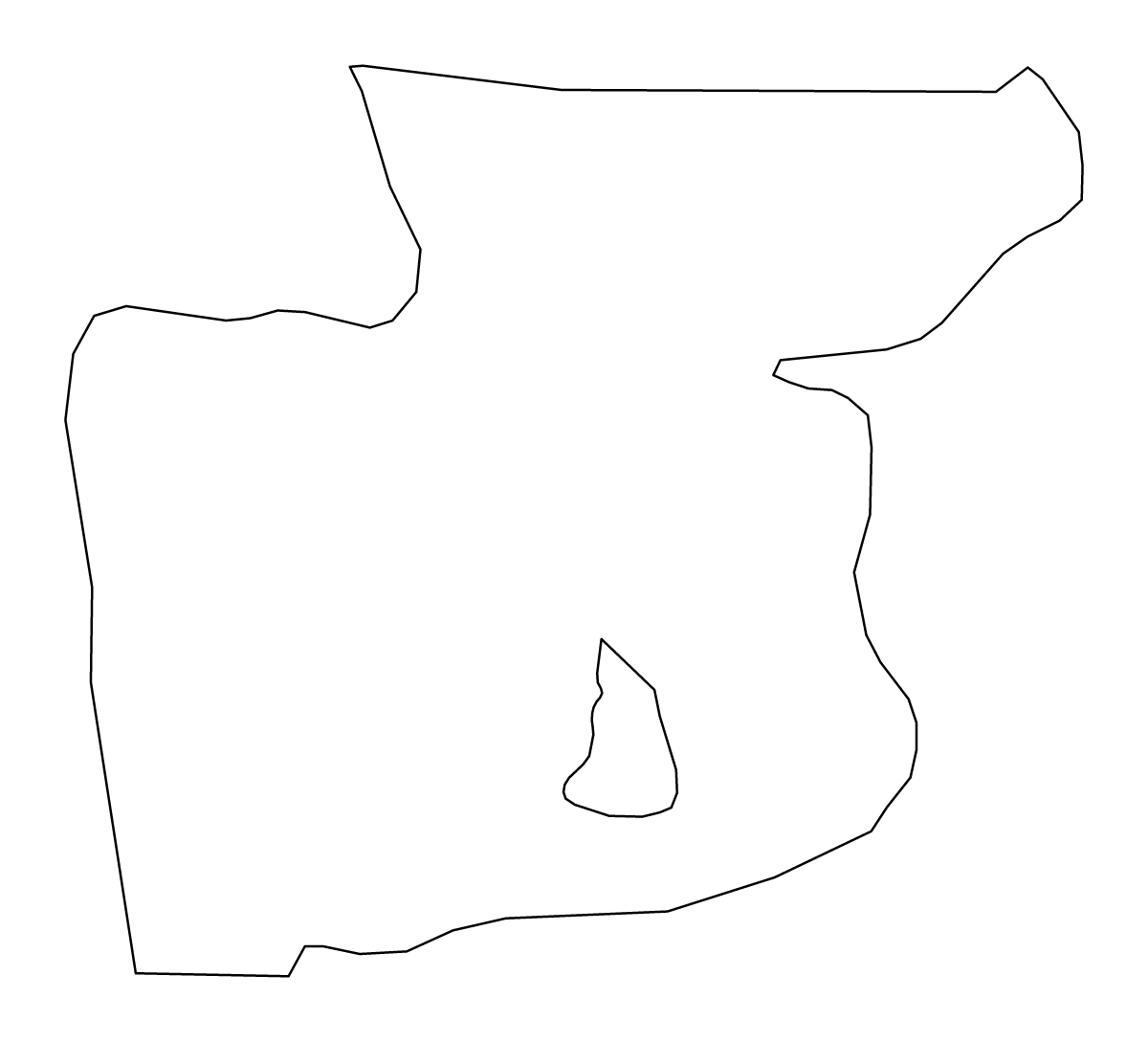 Mapa de contorno de Tunapuna-Piarco Regional Corporation, Trinidad and Tobago.
