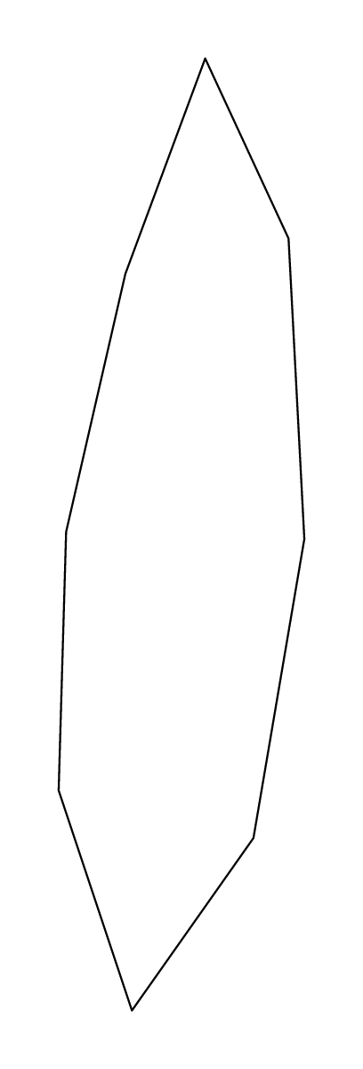Outline map of Grand Turk, Turks and Caicos Islands.