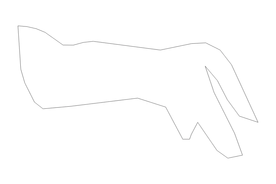 Outline map of Middle Caicos Administrative Area, Turks And Caicos Islands with subdivision borders.