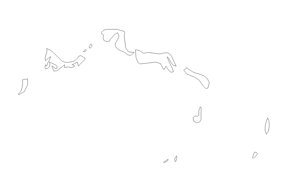 Turks and Caicos Islands outline map preview