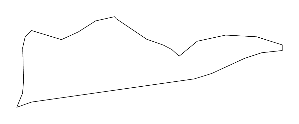 Carte de contour de Saint Croix, United States Virgin Islands.