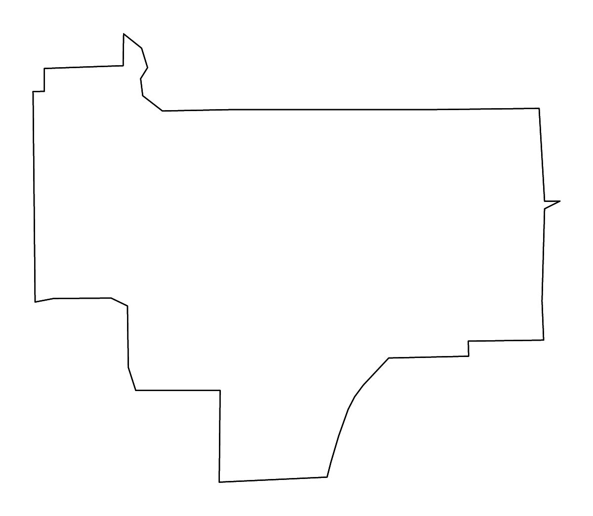 Mapa de contorno de Bullock, Alabama con ríos.