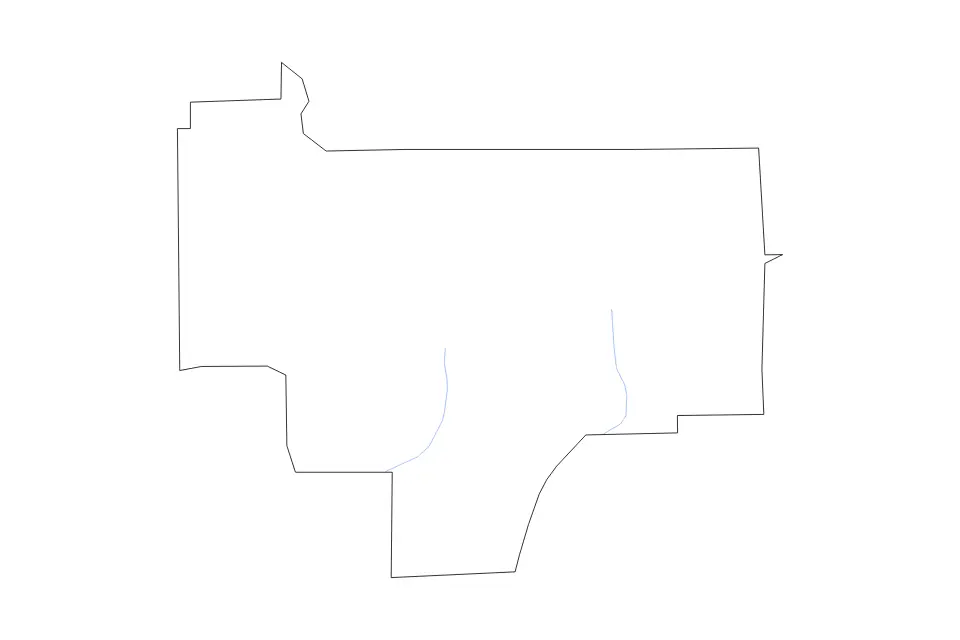 Mapa de Bullock, Alabama de tipo contorno y ríos para América del Norte, con contorno y ríos con límites limpios.