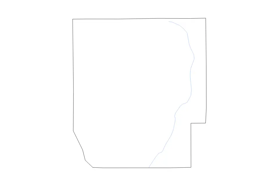 Carte de Butler, Alabama de type contour et rivières pour Amérique du Nord, montrant contour et rivières avec des limites nettes.