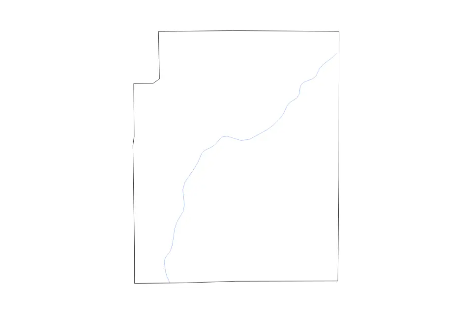 Carte de Coffee, Alabama de type contour et rivières pour Amérique du Nord, montrant contour et rivières avec des limites nettes.