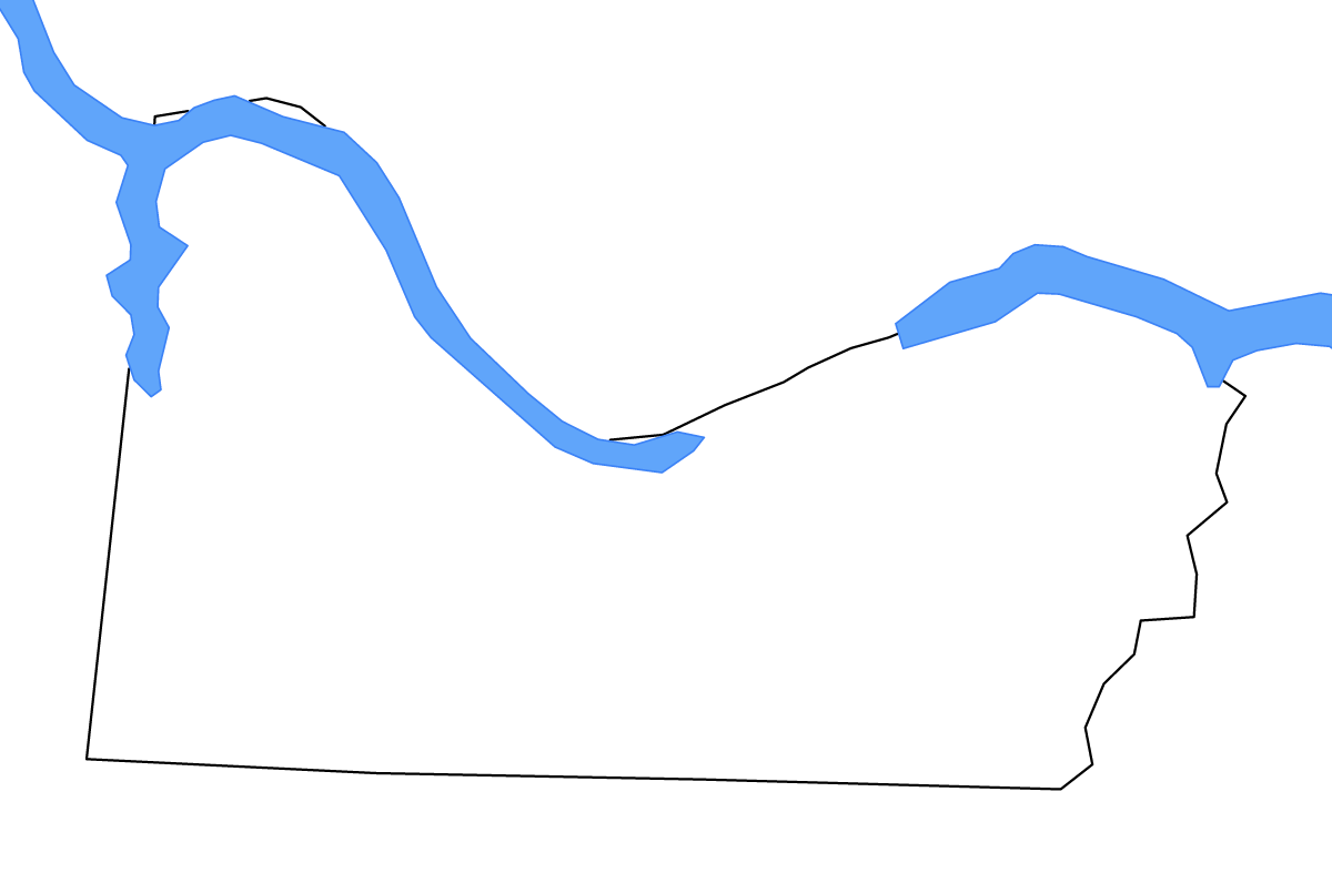 Mapa de contorno de Colbert, Alabama con lagos y ríos.