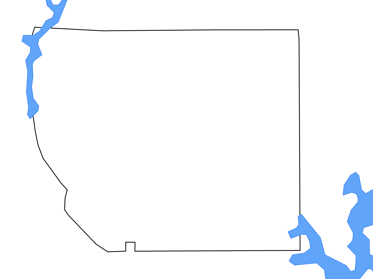 Carte de contour de Coosa, Alabama avec lacs.