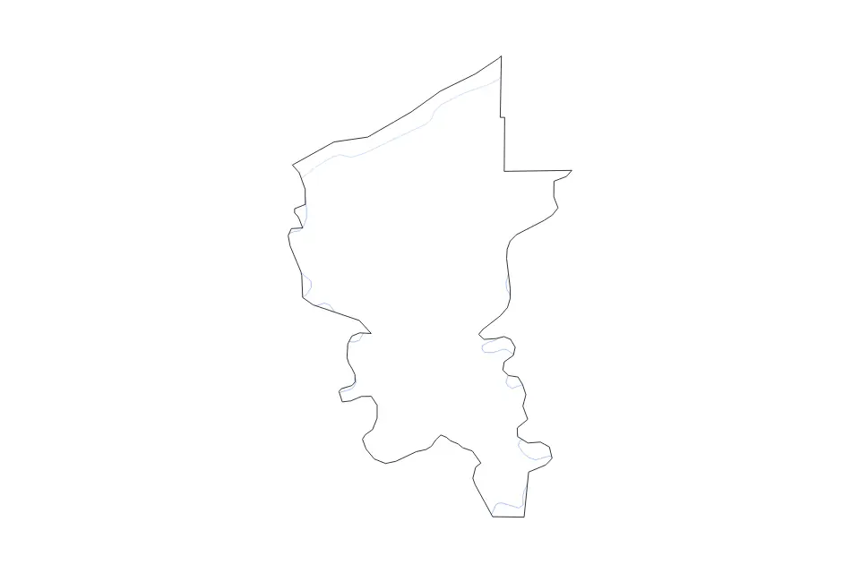 Carte de Greene, Alabama de type contour et rivières pour Amérique du Nord, montrant contour et rivières avec des limites nettes.