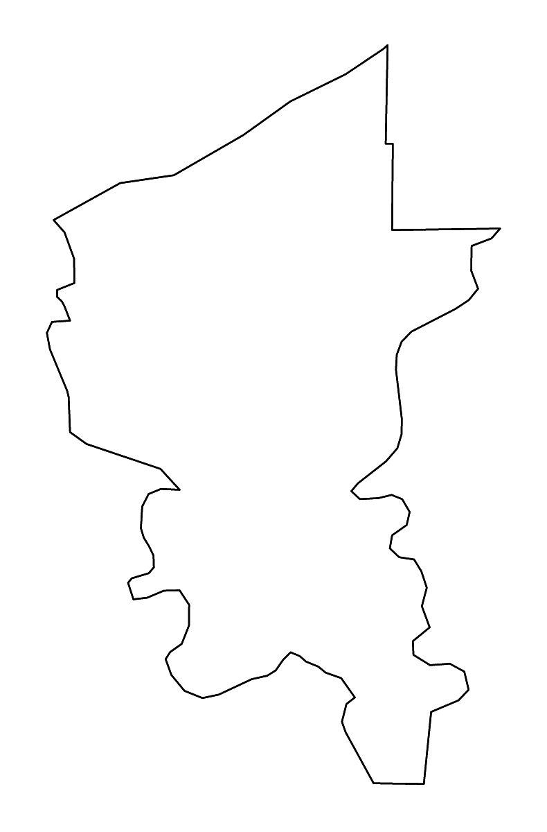 Mapa de contorno de Greene, Alabama con ríos.