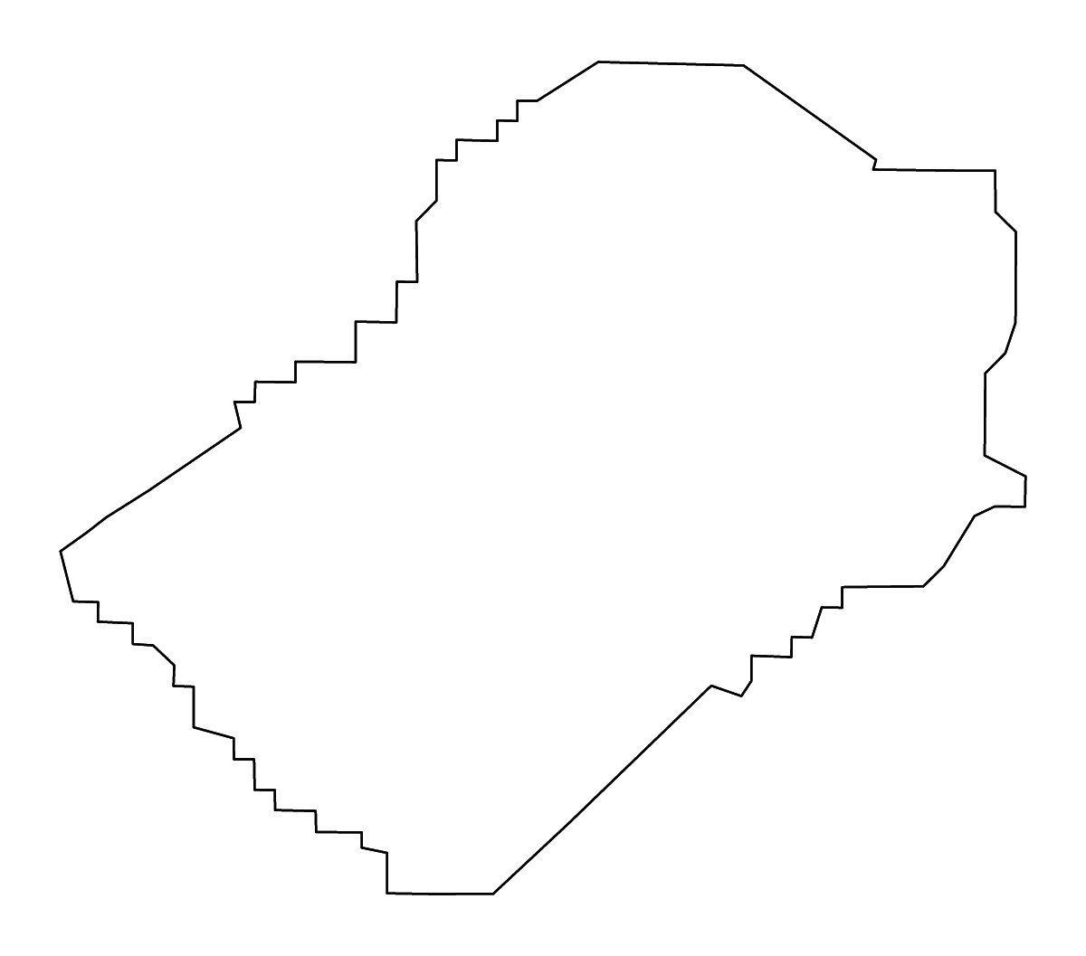 Mapa de contorno de Jefferson, Alabama con ríos.