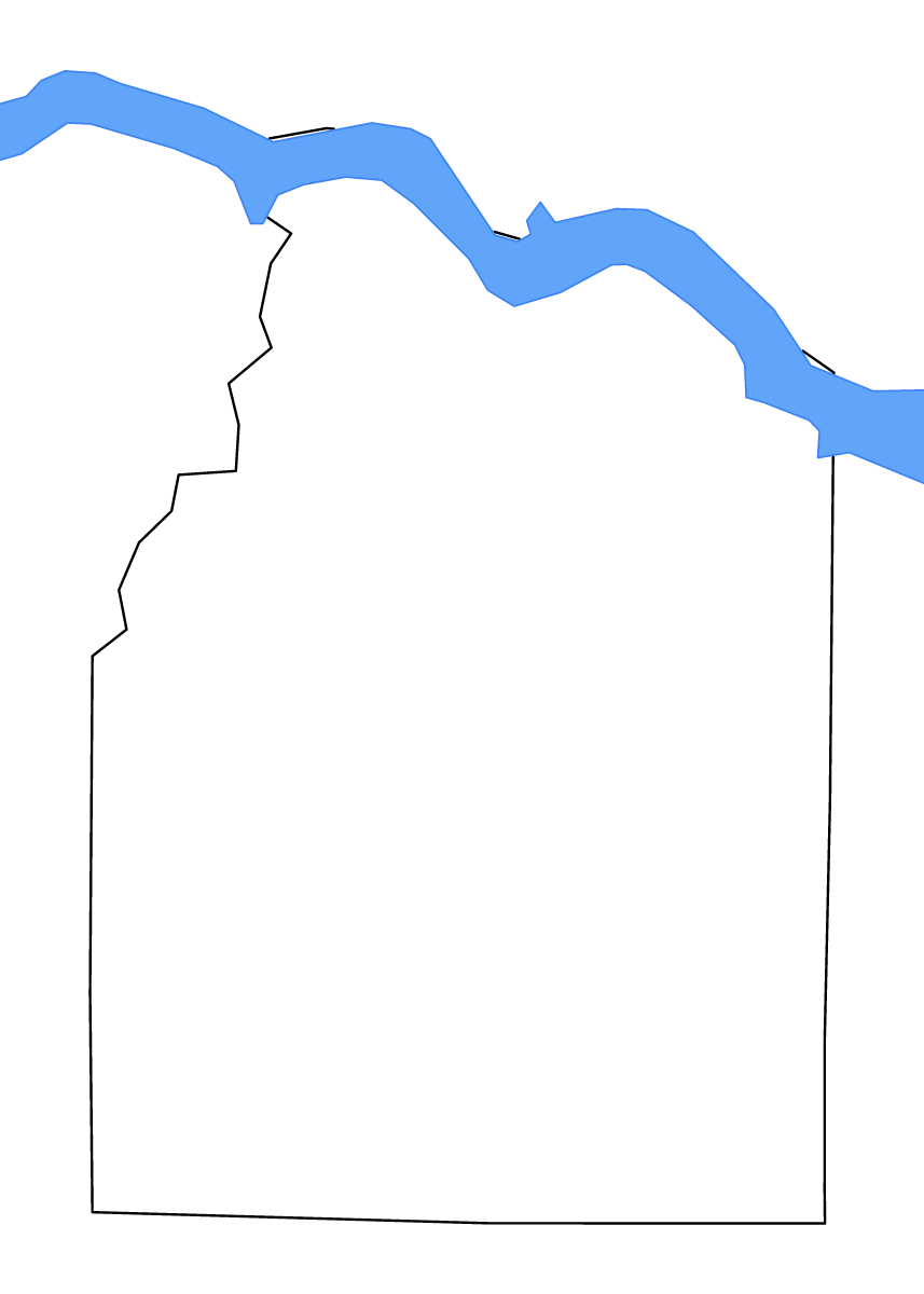Mapa de contorno de Lawrence, Alabama con lagos.